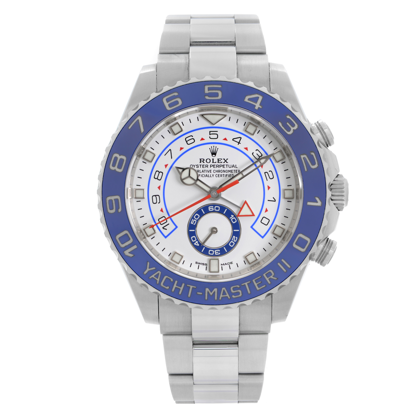 Rolex Yacht-Master II 44mm Ceramic Steel White Dial Automatic Men's Watch - Ref: 116680