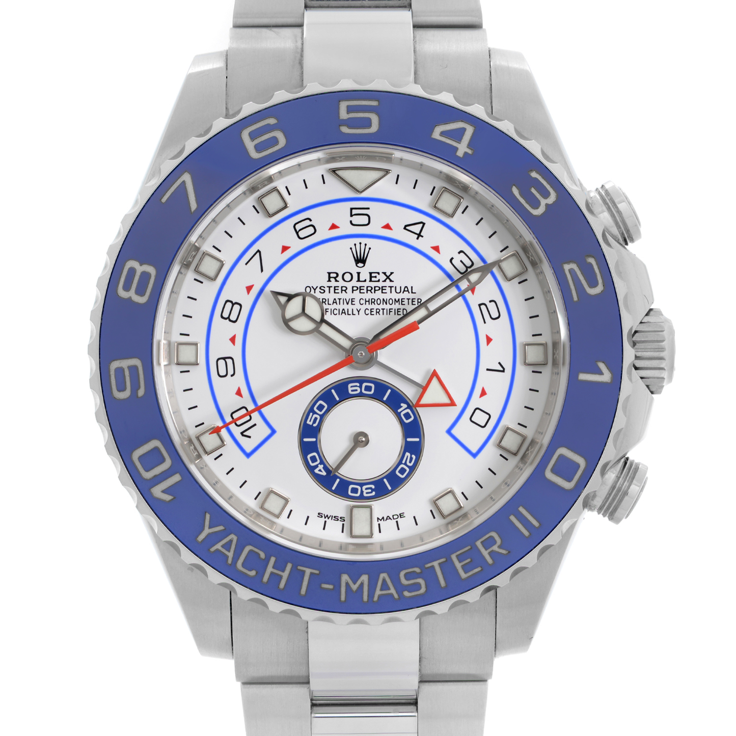 Rolex Yacht-Master II 44mm Ceramic Steel White Dial Automatic Men's Watch - Ref: 116680