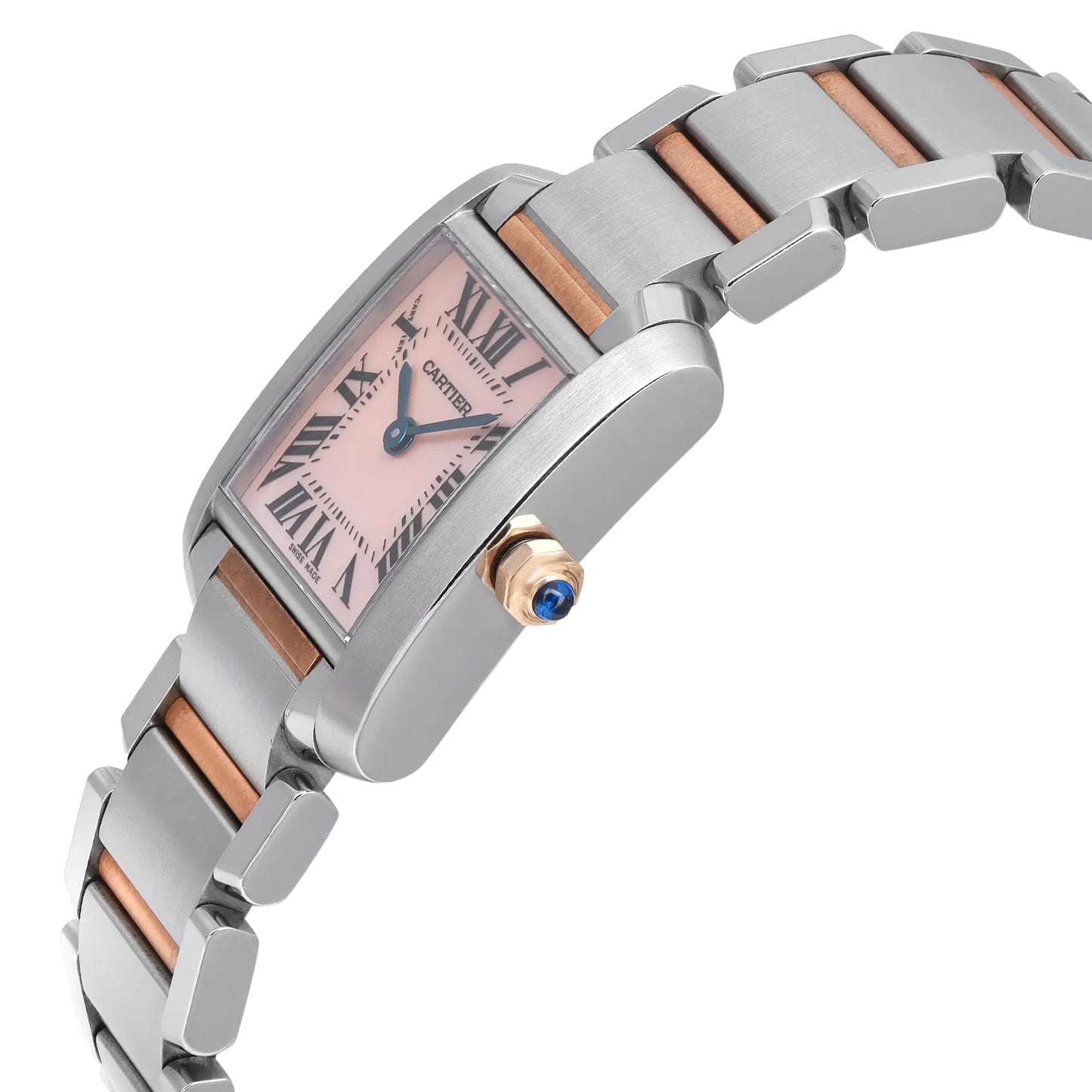 Cartier Tank Française 2-Tone 18K Rose Gold & Steel MOP Dial Quartz Ladies Watch - Ref: 2384