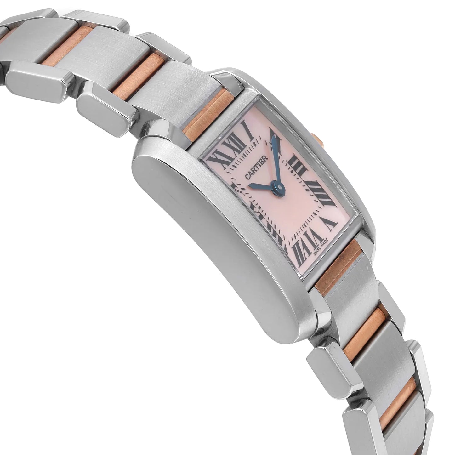 Cartier Tank Française 2-Tone 18K Rose Gold & Steel MOP Dial Quartz Ladies Watch - Ref: 2384