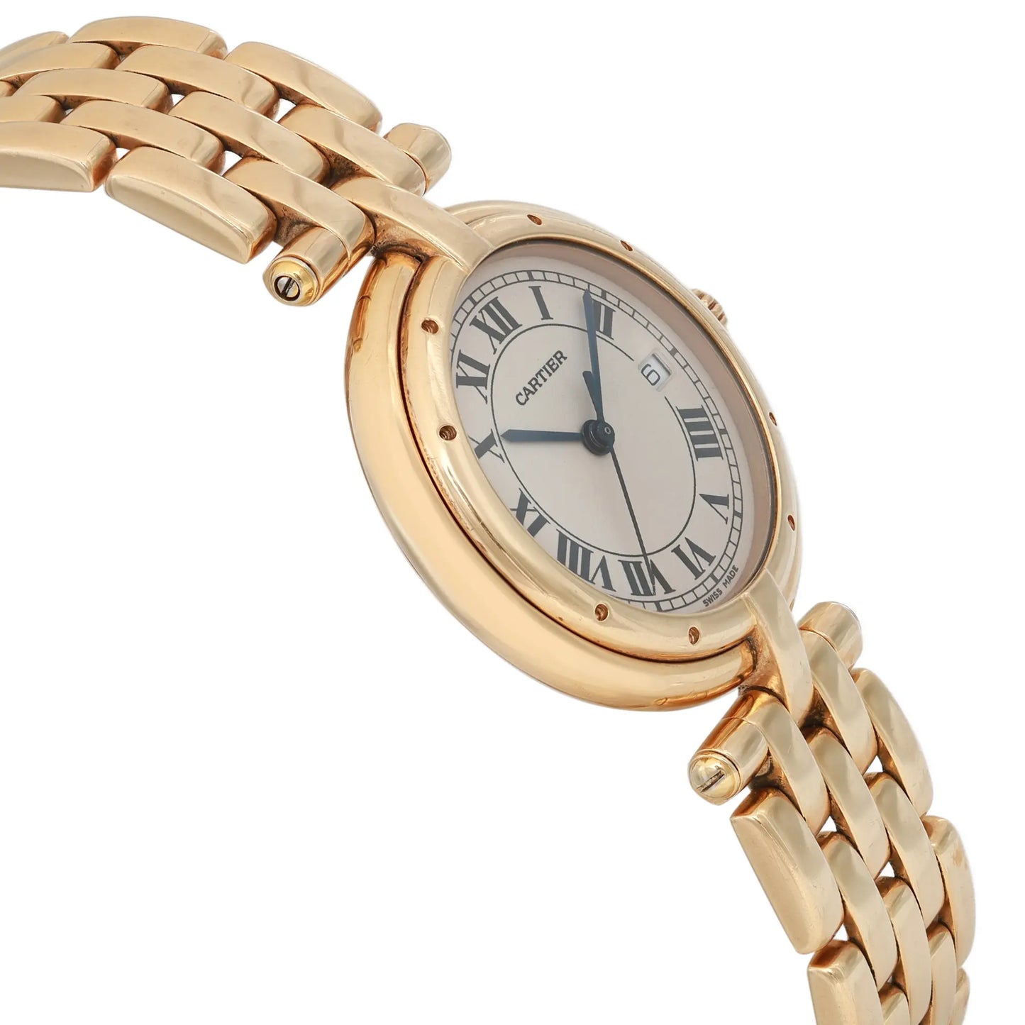 Cartier Panthère Vendôme Midsize 18K Yellow Gold Silver Dial Ladies Watch - Ref: 883964