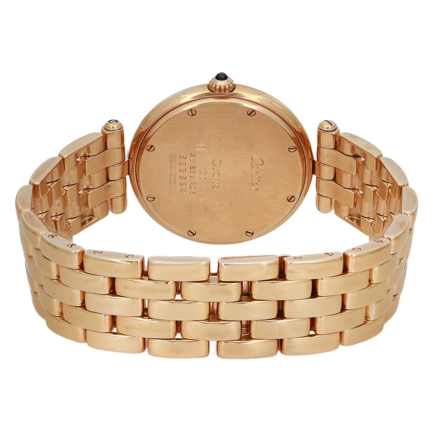 Cartier Panthère Vendôme Midsize 18K Yellow Gold Silver Dial Ladies Watch - Ref: 883964