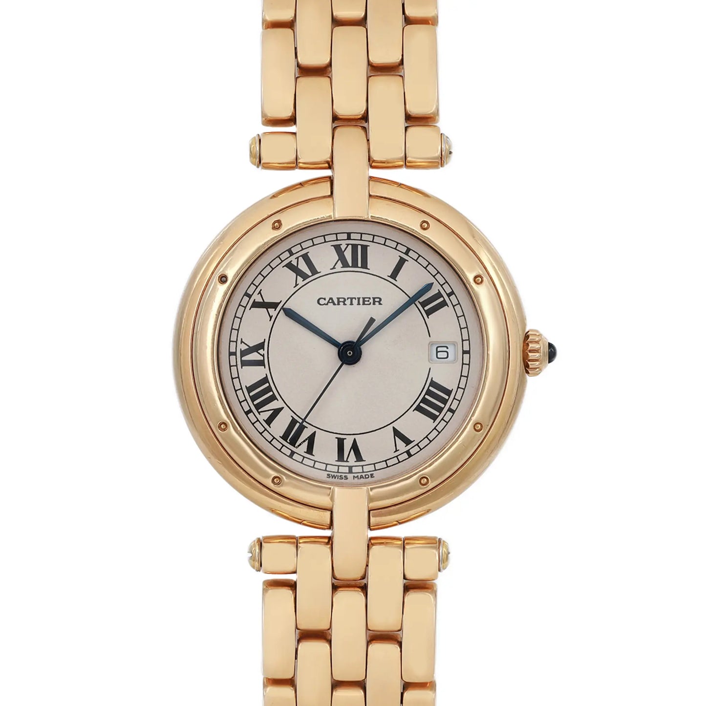 Cartier Panthère Vendôme Midsize 18K Yellow Gold Silver Dial Ladies Watch - Ref: 883964