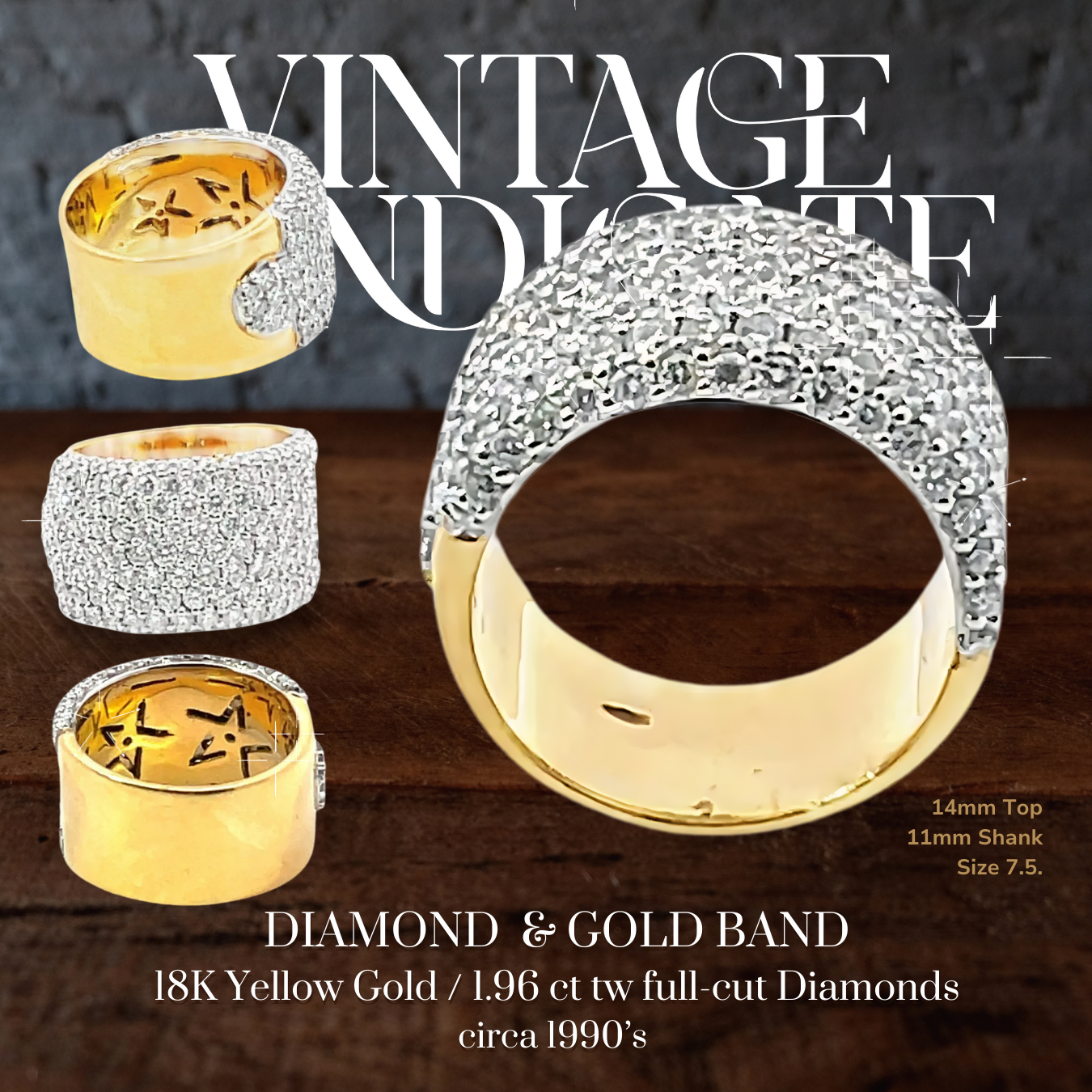 Estate Diamond Gold Band