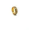 Alex Sepkus: Carved Diamond 18K Yellow Gold Band