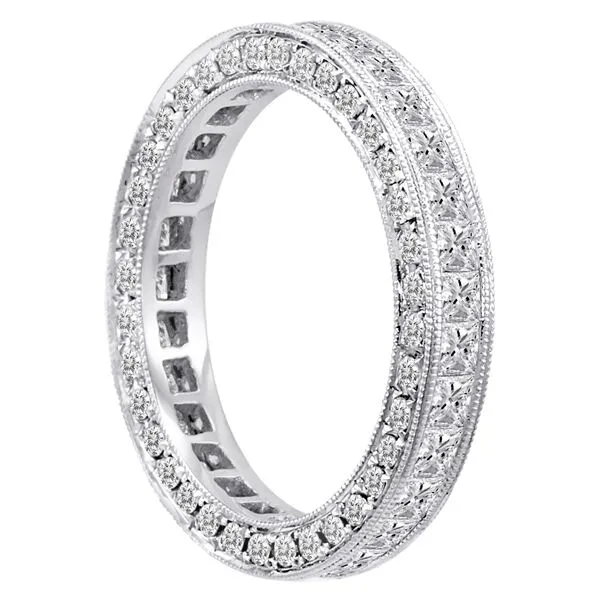 Princess-Cut Diamond Eternity Ring in 18K White Gold