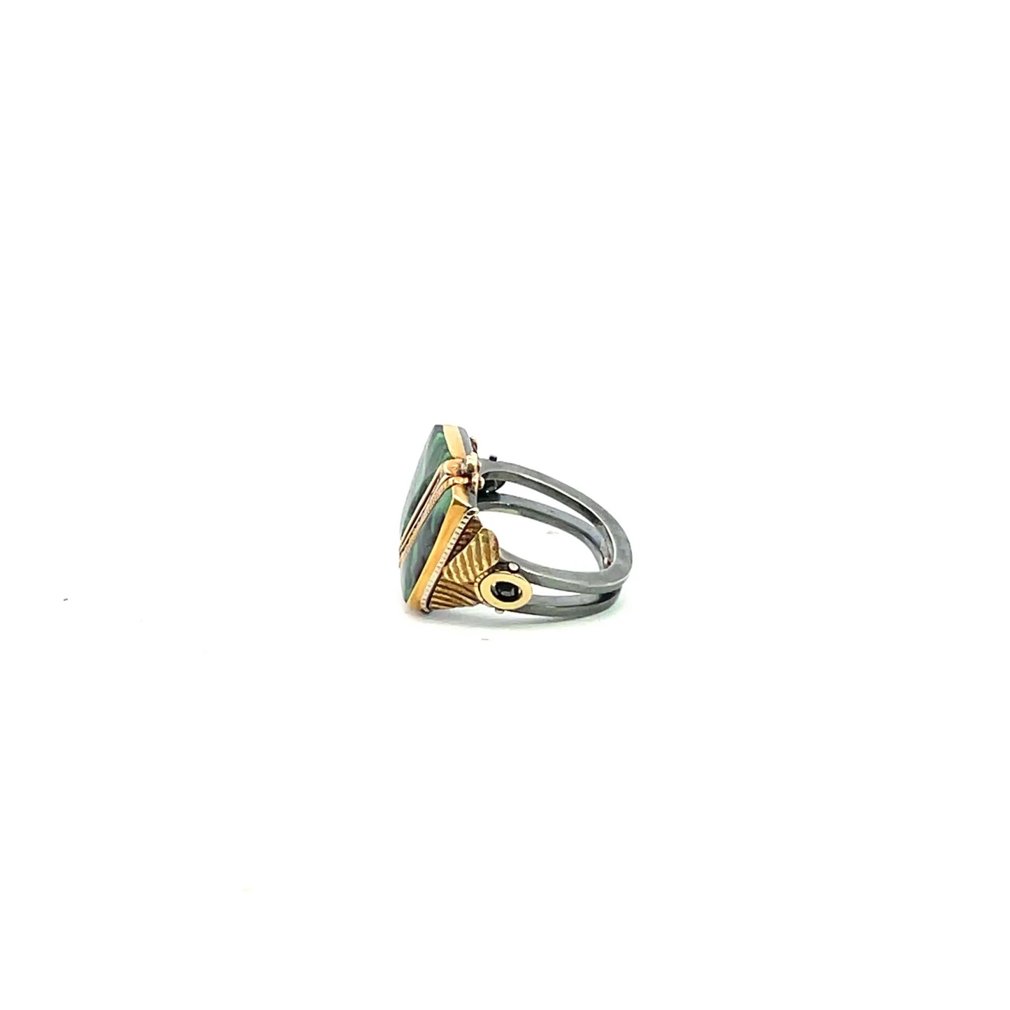 Michael Boyd Maw-Sit-Sit and Diamond Ring in Platinum and Gold